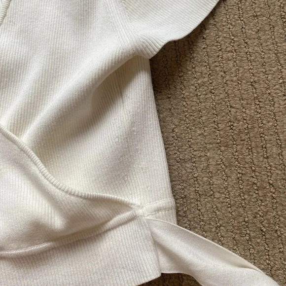 Wilfred Cream V-Neck Sweater - Picture 9 of 16